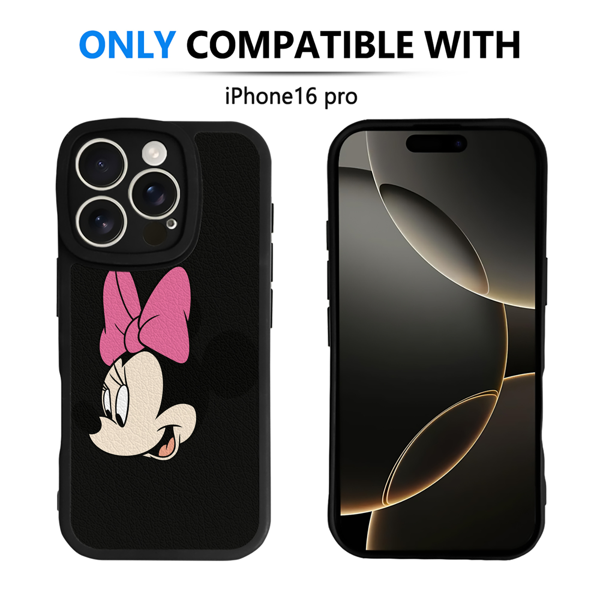 （画像用） ミッキーマウス Mickey Mouse 【iPhone 16シリーズ対応】シリコンスマホケース（レザー調） 材質：シリコン